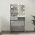 Axten Dressing Table with LED Lights - Concrete Effect
