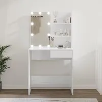 Axten Dressing Table with LED Lights - White
