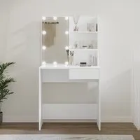 Axten Dressing Table with LED Lights - White