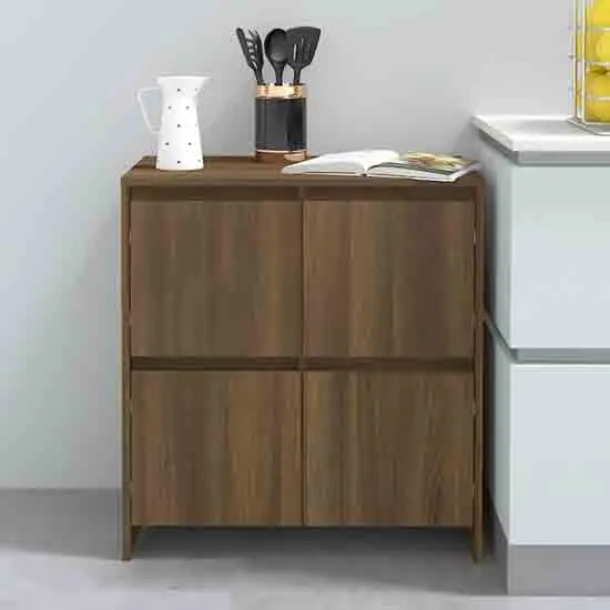 Axton Storage Cabinet with 4 Doors - Brown Oak image