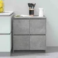 Axton Storage Cabinet with 4 Doors - Concrete Grey