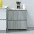 Axton Storage Cabinet with 4 Doors - Grey Sonoma