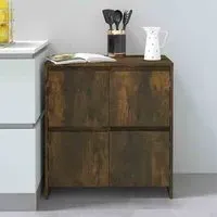 Axton Storage Cabinet with 4 Doors - Smoked Oak