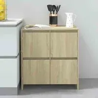 Axton Storage Cabinet with 4 Doors - Sonoma Oak