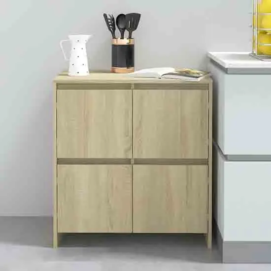 Axton Storage Cabinet with 4 Doors - Sonoma Oak
