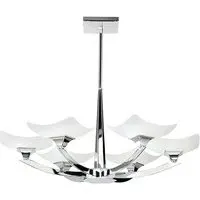 Ayres 6 Light Glass Semi Flush Ceiling Light - Chrome