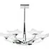 Ayres 6 Light Glass Semi Flush Ceiling Light - Chrome