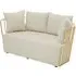 Azaltro 2-Seater Sofa with Gold Frame - Natural, Fabric