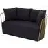 Azaltro 2-Seater Sofa with Pillows - Black, Fabric