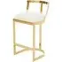 Azaltro Bar Chair with Backrest - Ivory, Velvet