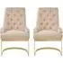 Azaltro Dining Chairs with Button Tufting - Natural, Linen