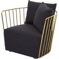 Azaltro Lounge Chair with Pillows - Black, Fabric