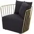 Azaltro Lounge Chair with Pillows - Black, Fabric