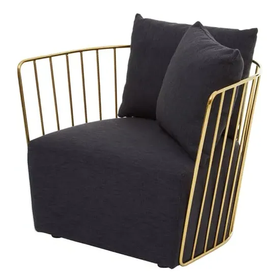 Azaltro Lounge Chair with Pillows - Black, Fabric