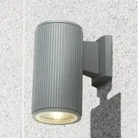 Azha Round Outdoor Wall Light - Grey, Die Cast Aluminium
