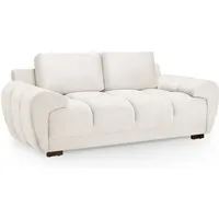 Aztec 2-Seater Sofa - Cream, Plush Velvet alternate view