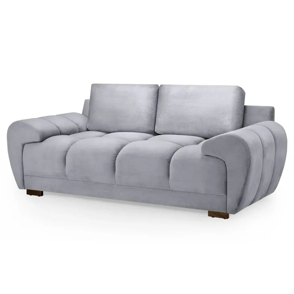 Aztec 2-Seater Sofa - Grey, Velvet