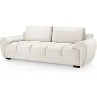 Aztec 3-Seater Sofa - Cream, Velvet