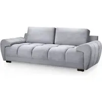 Aztec 3-Seater Sofa - Grey, Velvet