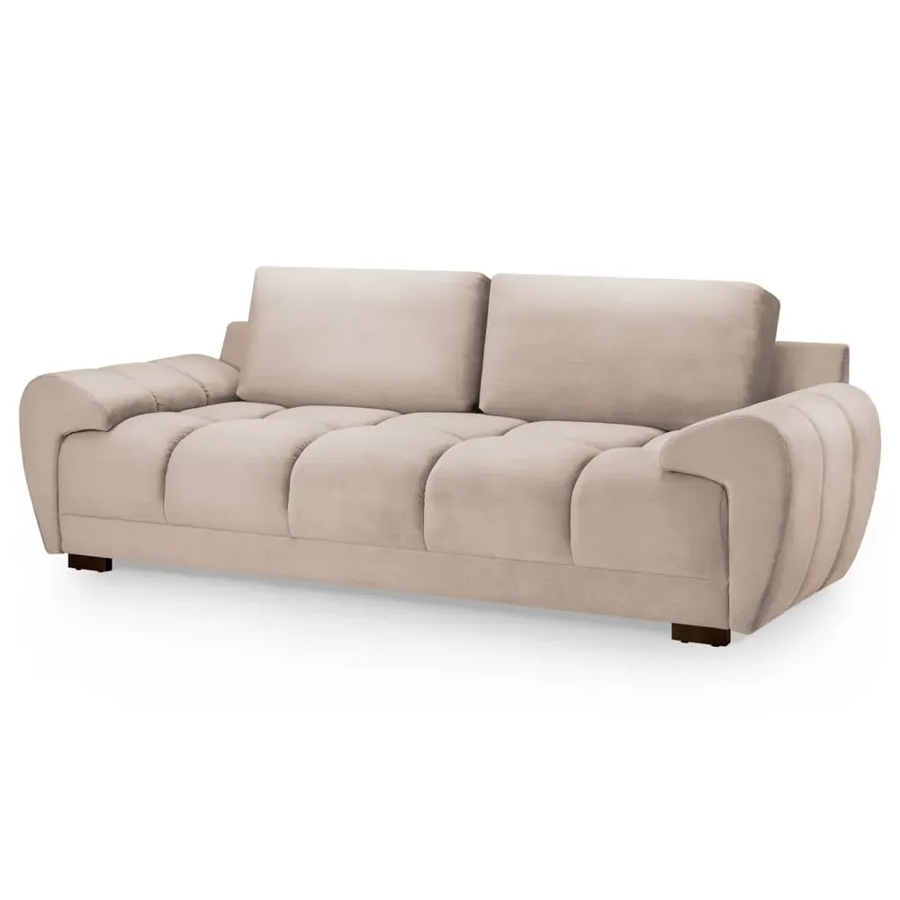 Aztec 3-Seater Sofa - Mocha, Velvet