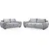 Aztec 3+2 Seater Sofa Set - Grey, Plush Velvet