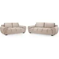 Aztec 3+2 Seater Sofa Set - Mocha, Plush Velvet