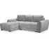 Aztec Corner Sofa Bed - Grey, Plush Velvet