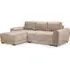Aztec Corner Sofa Bed - Mocha, Plush Velvet