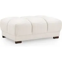 Aztec Foot Stool - Cream, Plush Velvet alternate view