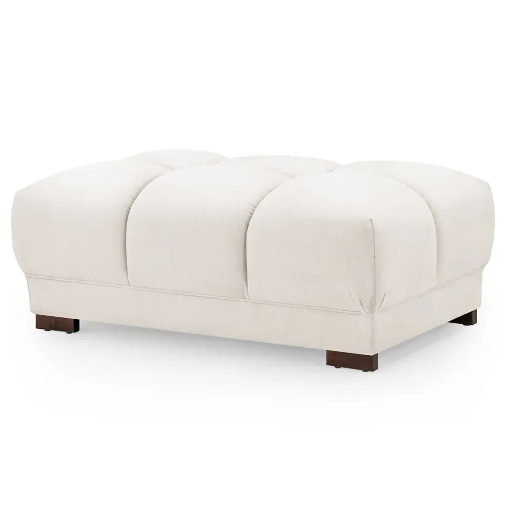 Aztec Foot Stool - Cream, Velvet image