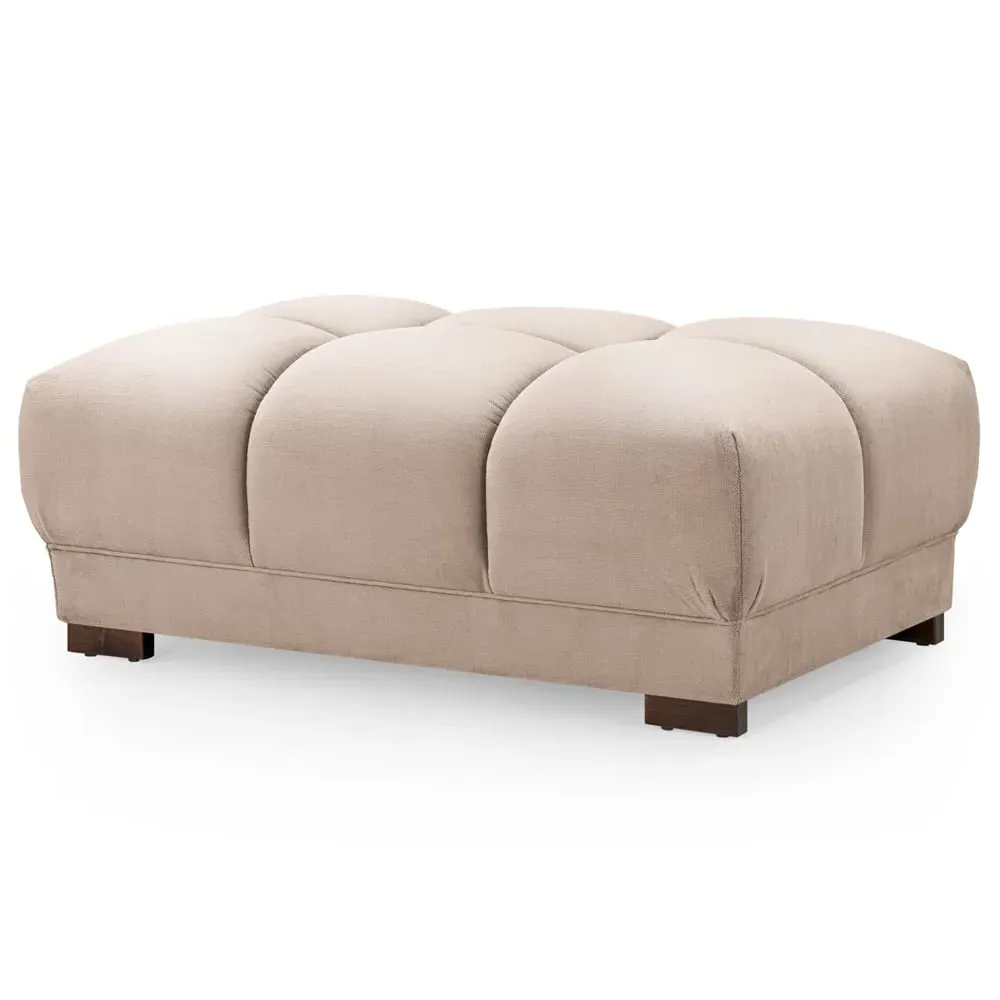 Aztec Foot Stool - Mocha, Velvet