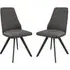 Azure Dining Chairs - Dark Grey, Faux Leather