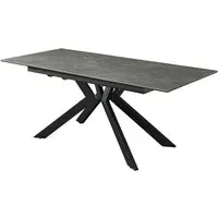 Azure Extending Dining Table - Grey, Ceramic