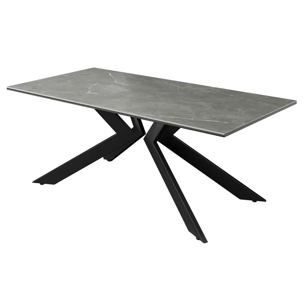 Azure Rectangular Coffee Table - Grey, Ceramic