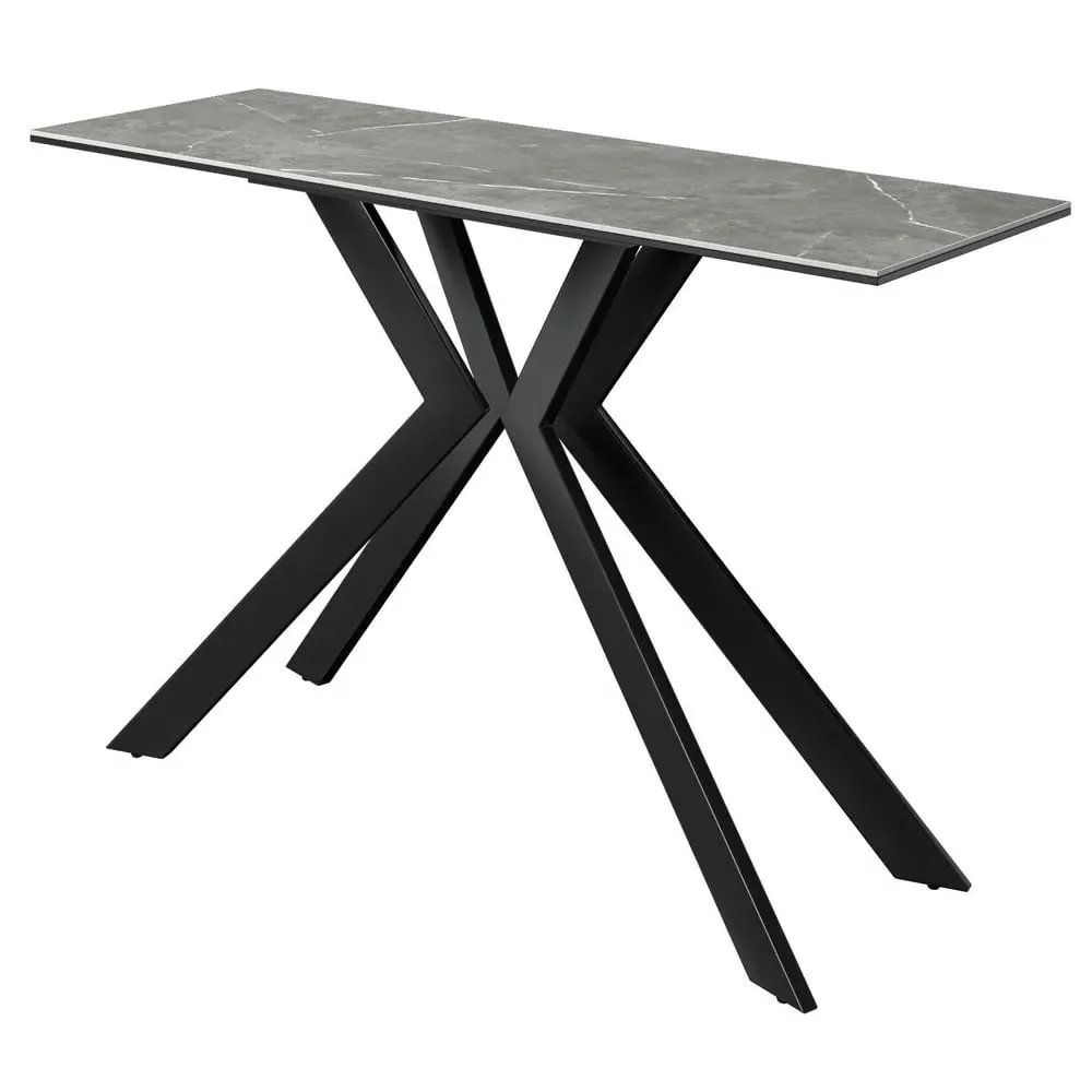 Azure Rectangular Console Table - Grey, Ceramic