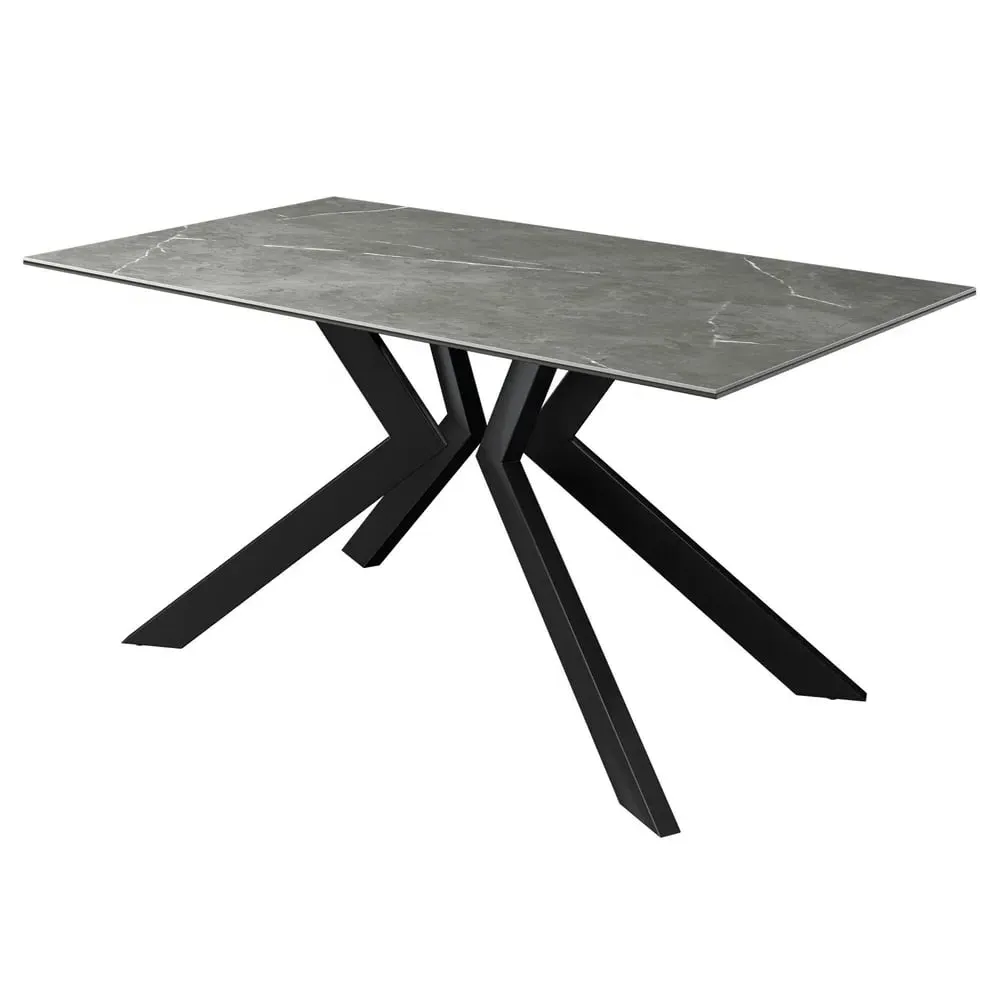 Azure Rectangular Dining Table - Grey, Ceramic