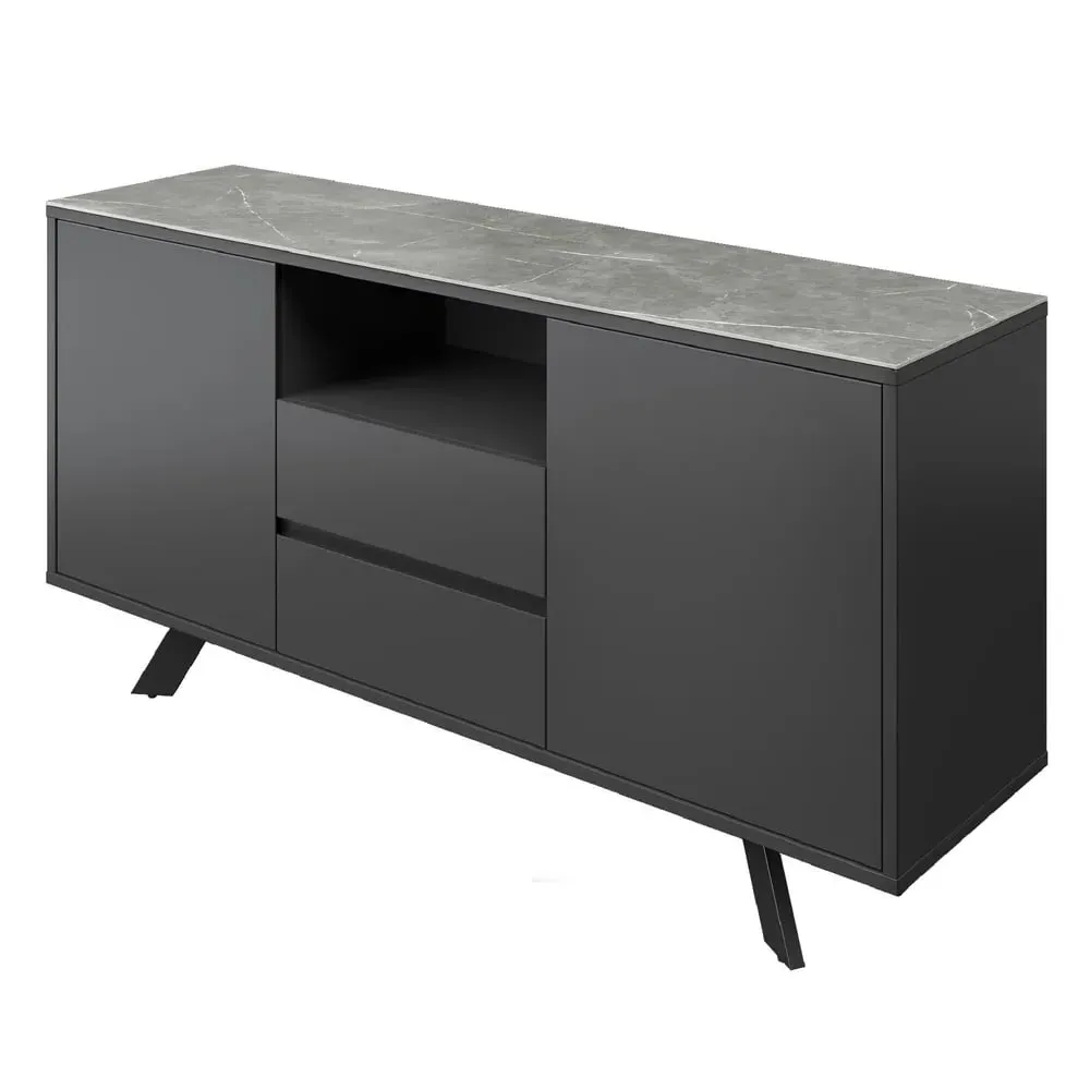 Azure Sideboard with Storage - Grey, Ceramic