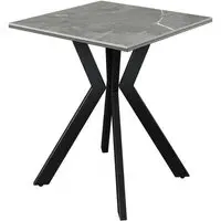 Azure Square Side Table - Grey, Ceramic