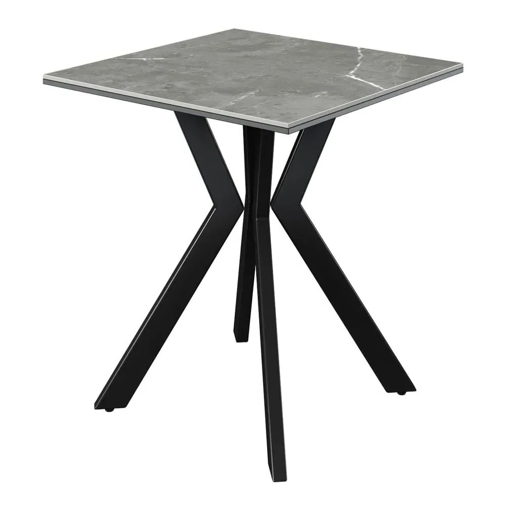 Azure Square Side Table - Grey, Ceramic image