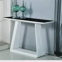 Azurro Glass Console Table - Black, High Gloss White