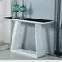 Azurro Glass Console Table - Black, High Gloss White