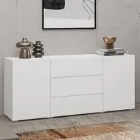 Azusa Sideboard with 2 Doors 3 Drawers - White