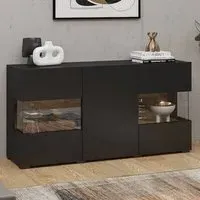 Azusa Sideboard with 3 Doors - Black