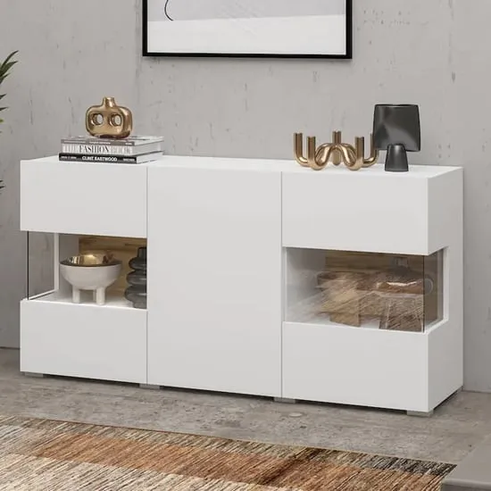 Azusa Sideboard with 3 Doors - White image