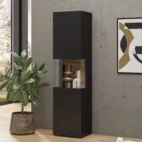 Azusa Tall Display Cabinet - Black