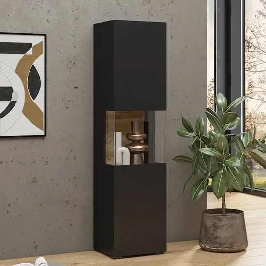 Azusa Tall Display Cabinet - Black