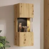 Azusa Wall Hung Display Cabinet - Artisan Oak