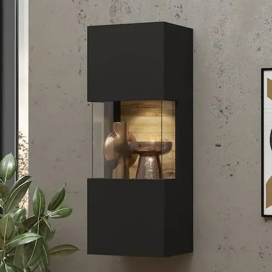 Azusa Wall Hung Display Cabinet - Black image