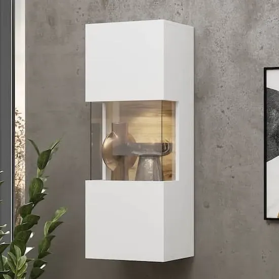 Azusa Wall Hung Display Cabinet - White