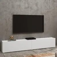 Azusa TV Stand with Pull-Down Door - Matt White alternate view